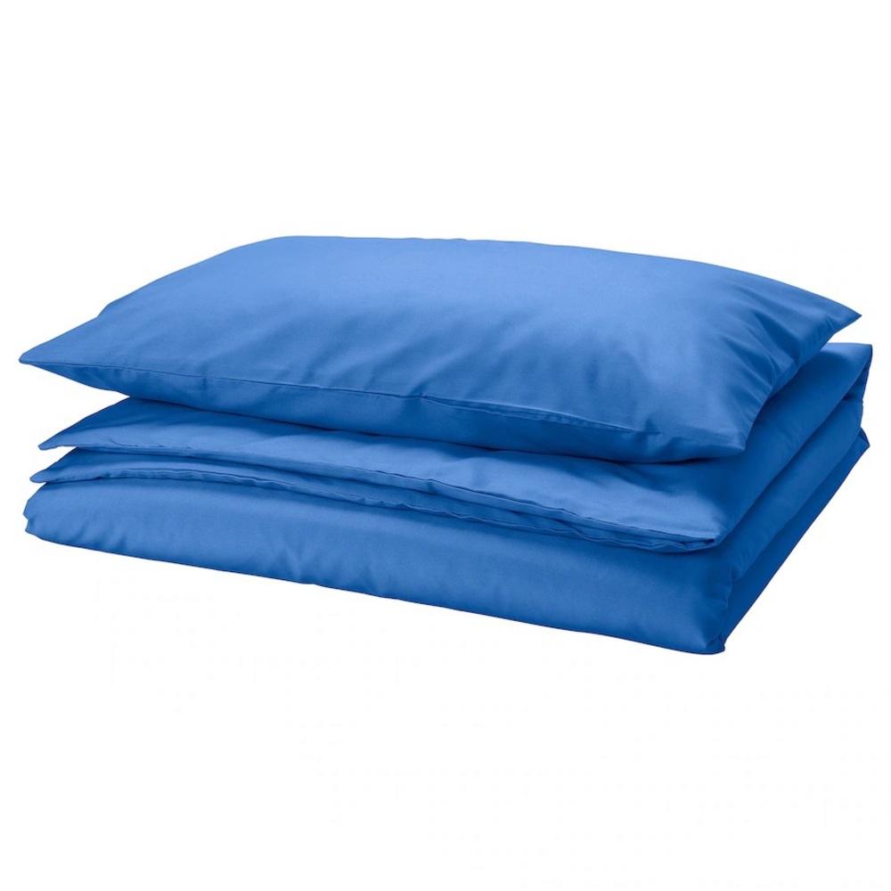 PILTANDVINGE Duvet cover and pillowcase, blue, Twin